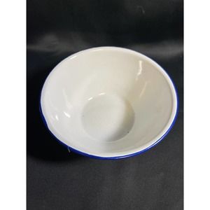 Vintage Peacock Rose Enamel Bowl